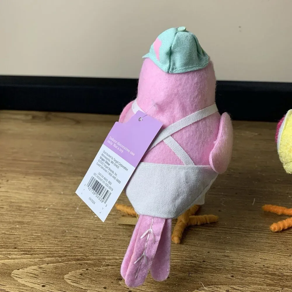 Featherly Friends Felt Bird Set of 2 Spritz Scribble & Hue Decor
